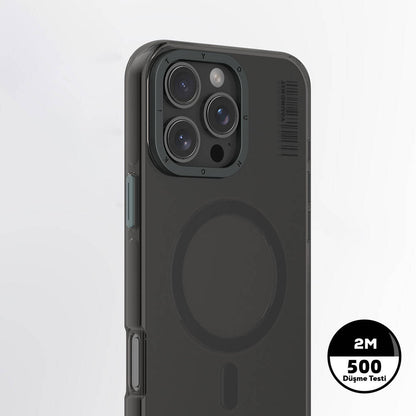 iPhone 16 Pro Kılıf M-safe Şarj Özellikli Şeffaf Youngkit Crystal Shield Serisi Kapak