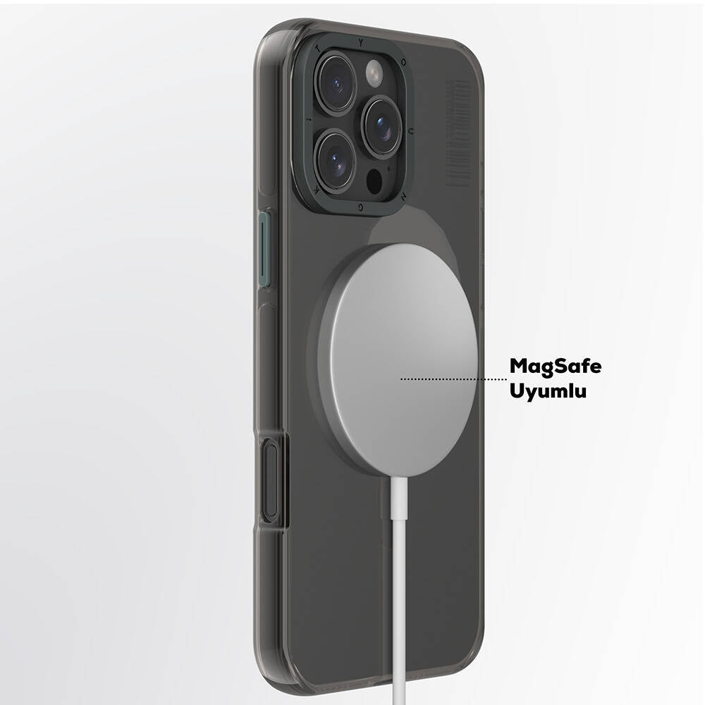 iPhone 16 Pro Kılıf M-safe Şarj Özellikli Şeffaf Youngkit Crystal Shield Serisi Kapak