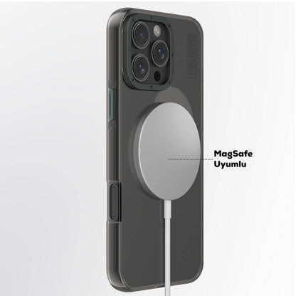 iPhone 16 Pro Kılıf M-safe Şarj Özellikli Şeffaf Youngkit Crystal Shield Serisi Kapak