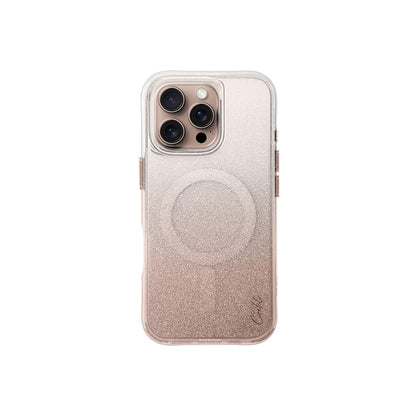 iPhone 16 Pro Kılıf M-safe Şarj Özellikli Simli Arka Yüzey Askı Aparatlı Coehl Lumino Kapak