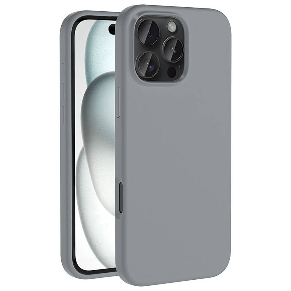 Apple iPhone 16 Pro Kılıf M-safe Şarj Özellikli Sıvı Teknolojili Silinebilir Sert Zore Kivi Kapak