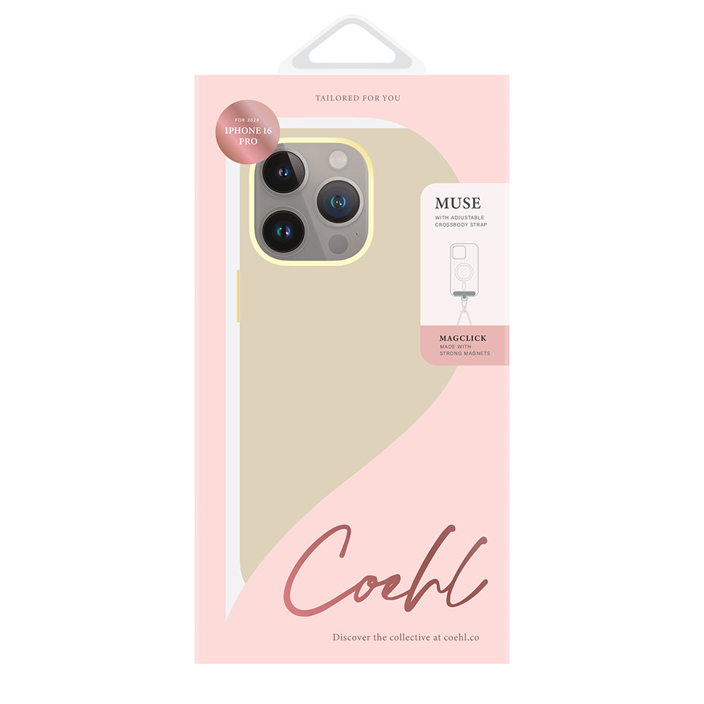 iPhone 16 Pro Kılıf M-safe Şarj Özellikli Soft Arka Yüzey Askı İpli Coehl Muse Kapak