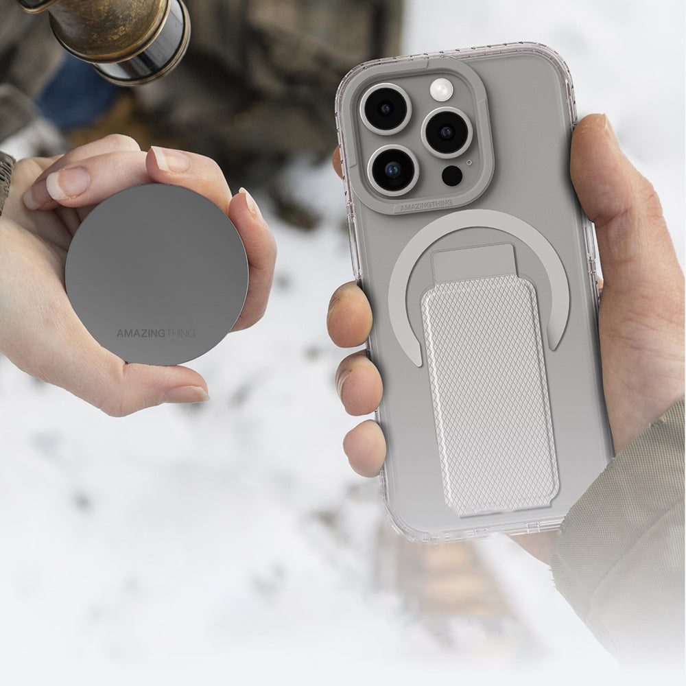 iPhone 16 Pro Kılıf M-safe Şarj Özellikli Standlı Amazingthing Titan Pro Plus Kapak