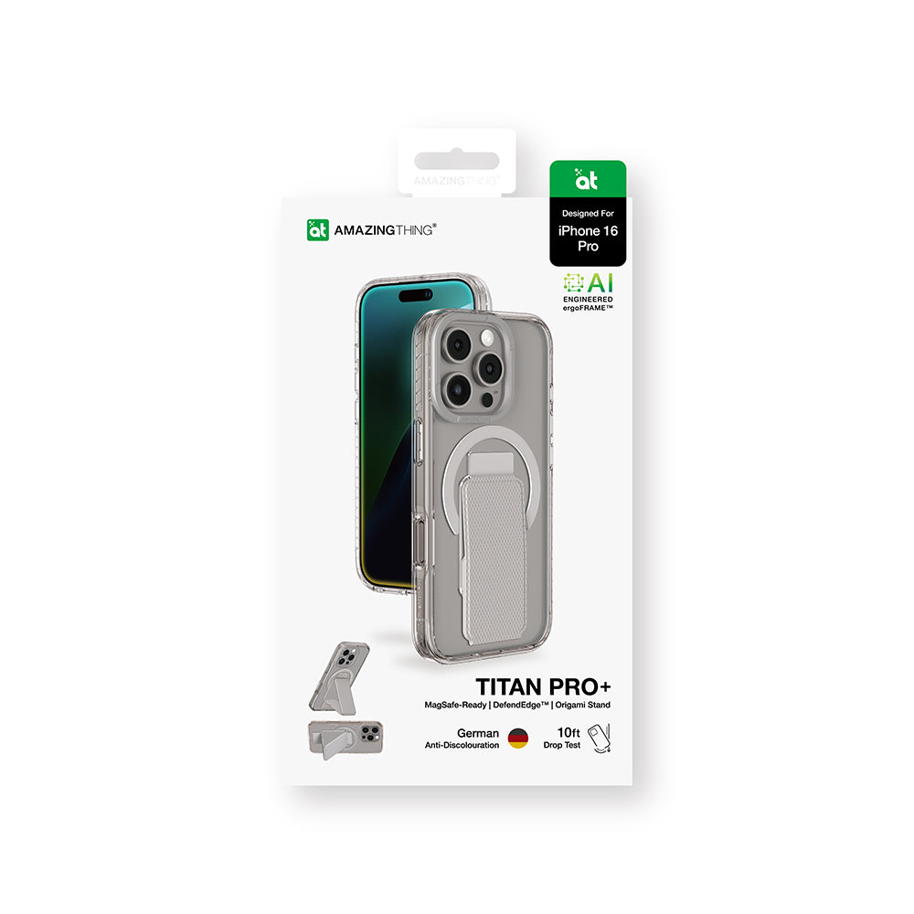 iPhone 16 Pro Kılıf M-safe Şarj Özellikli Standlı Amazingthing Titan Pro Plus Kapak