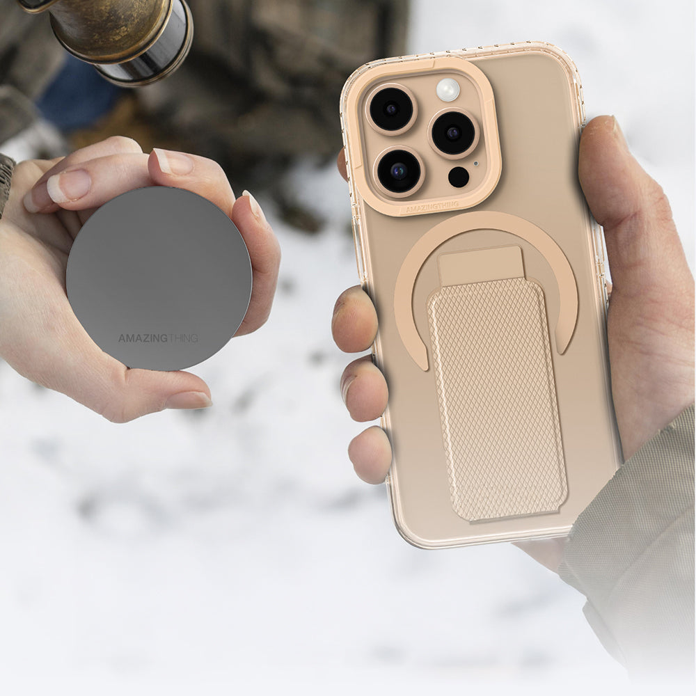 iPhone 16 Pro Kılıf M-safe Şarj Özellikli Standlı Amazingthing Titan Pro Plus Kapak