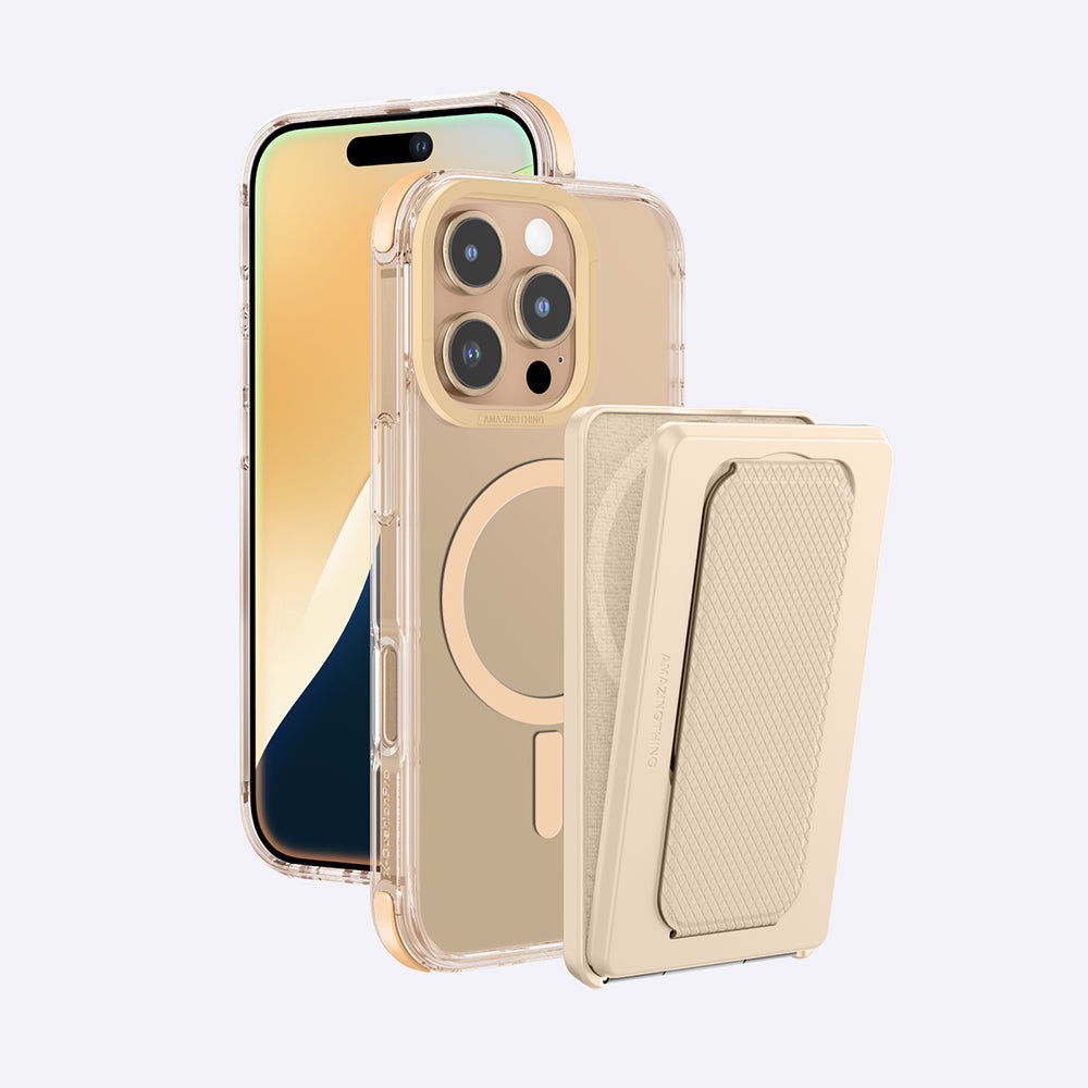 iPhone 16 Pro Kılıf M-safe Şarj Özellikli Standlı Set Amazingthing Omni Adventure Serisi Kapak