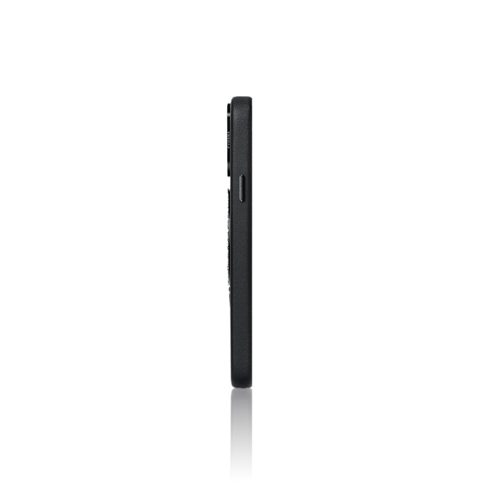 iPhone 16 Pro Kılıf M-safe Şarj Özellikli Standlı Suni Deri Tasarımlı Pynana Dancing Circle Serisi Kapak