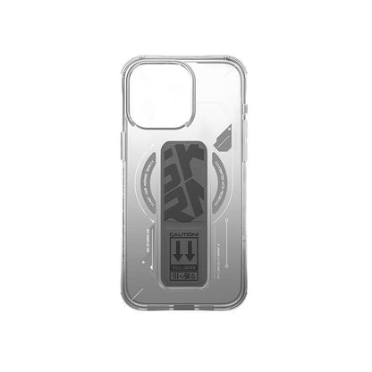 iPhone 16 Pro Kılıf M-safe Şarj Özellikli Teknoloji Desenli Standlı Skinarma Helio Kapak