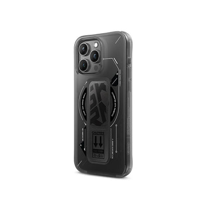 iPhone 16 Pro Kılıf M-safe Şarj Özellikli Teknoloji Desenli Standlı Skinarma Helio Kapak