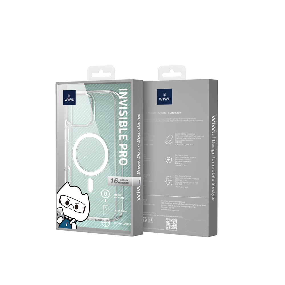 iPhone 16 Pro Kılıf M-safe Şarj Özellikli Wiwu YXK-207 Invisible Pro Sert PC Kapak