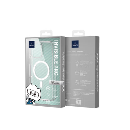 iPhone 16 Pro Kılıf M-safe Şarj Özellikli Wiwu YXK-207 Invisible Pro Sert PC Kapak