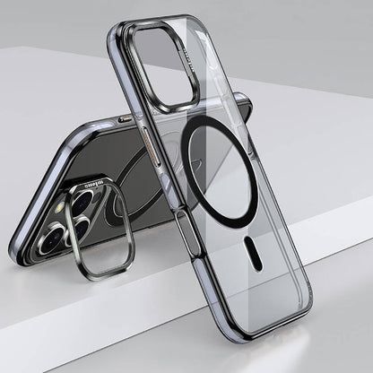 iPhone 16 Pro Kılıf M-safe Şarj Özellikli Wlons Standlı Efsane Kapak