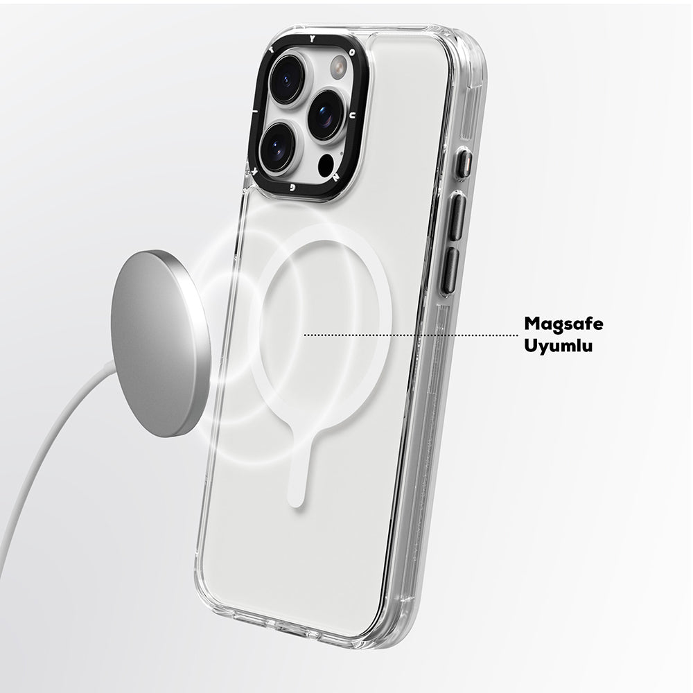 iPhone 16 Pro Kılıf M-safe Şarj Özellikli YoungKit Crystal Color Serisi Kapak