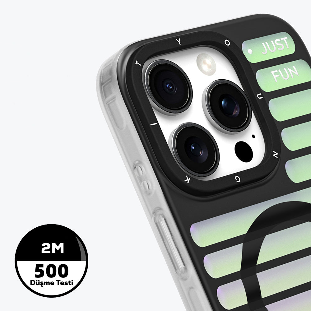 iPhone 16 Pro Kılıf M-safe Şarj Özellikli Youngkit Geek Serisi Kapak