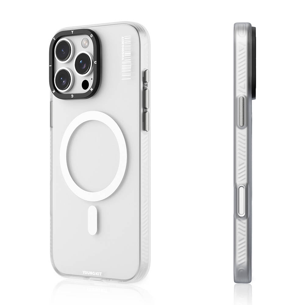 iPhone 16 Pro Kılıf M-safe Şarj Özellikli Youngkit Hidden Sand Serisi Kapak
