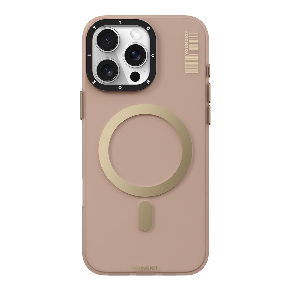 iPhone 16 Pro Kılıf M-safe Şarj Özellikli Youngkit Hidden Sand Serisi Kapak