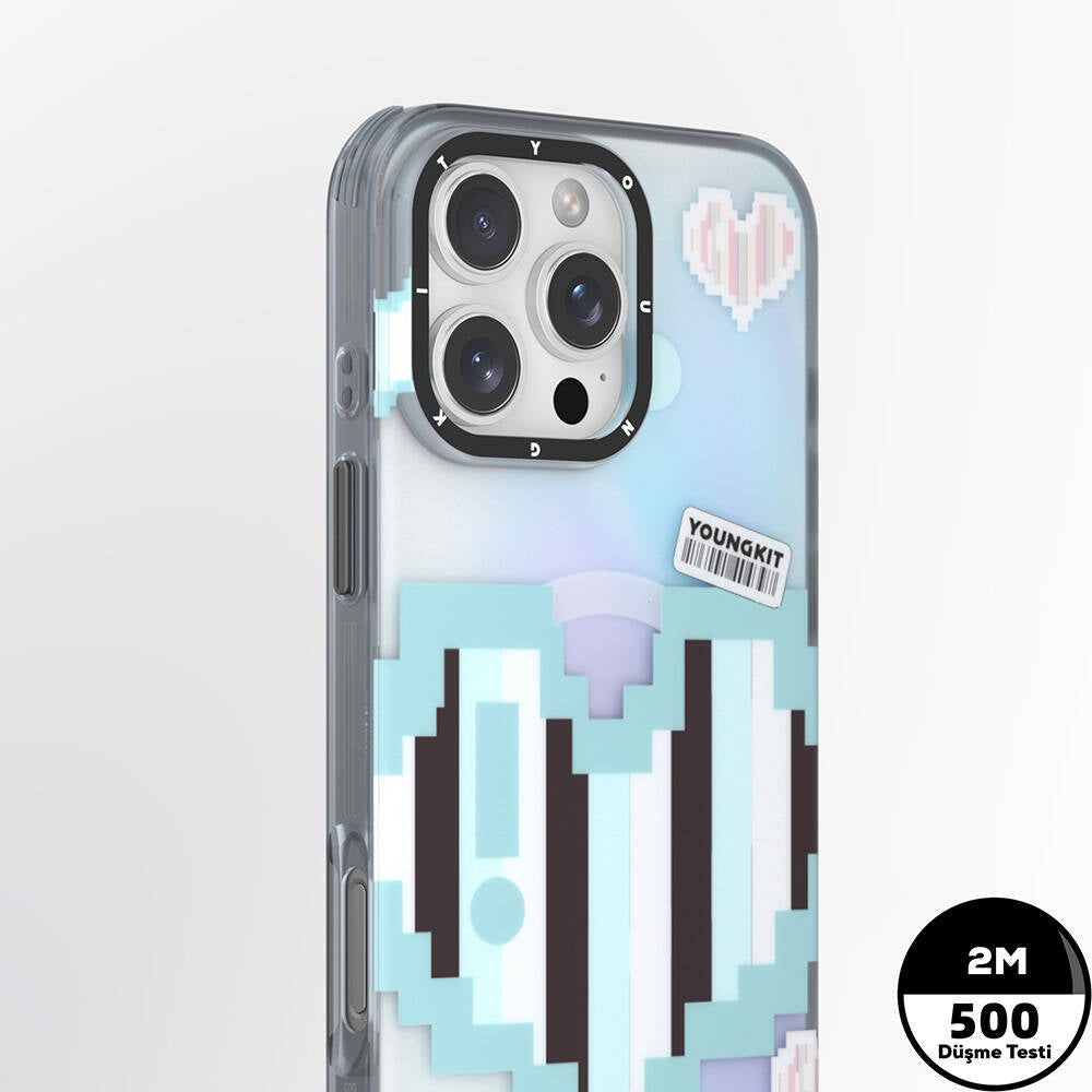 iPhone 16 Pro Kılıf M-safe Şarj Özellikli Youngkit Love Serisi Kapak