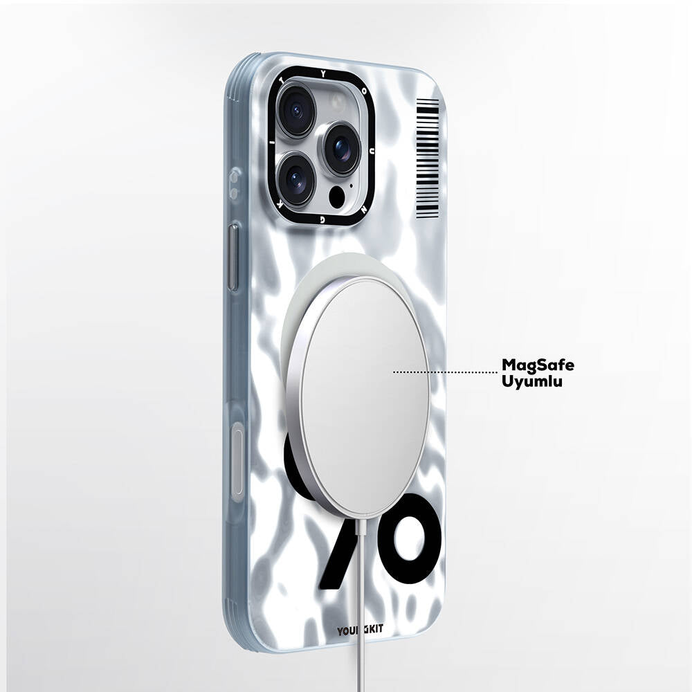 iPhone 16 Pro Kılıf M-safe Şarj Özellikli Youngkit Mathematical Serisi Kapak