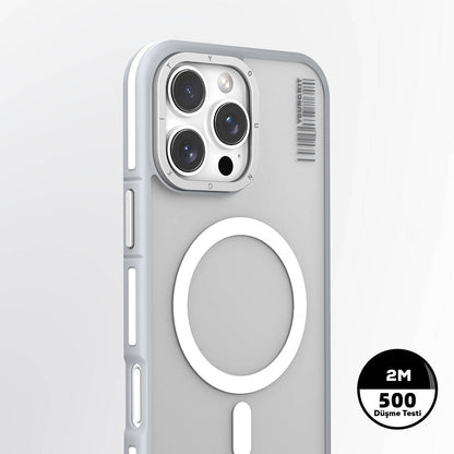 iPhone 16 Pro Kılıf M-safe Şarj Özellikli Youngkit Rock Sand Serisi Kapak