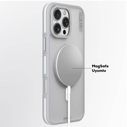 iPhone 16 Pro Kılıf M-safe Şarj Özellikli Youngkit Rock Sand Serisi Kapak