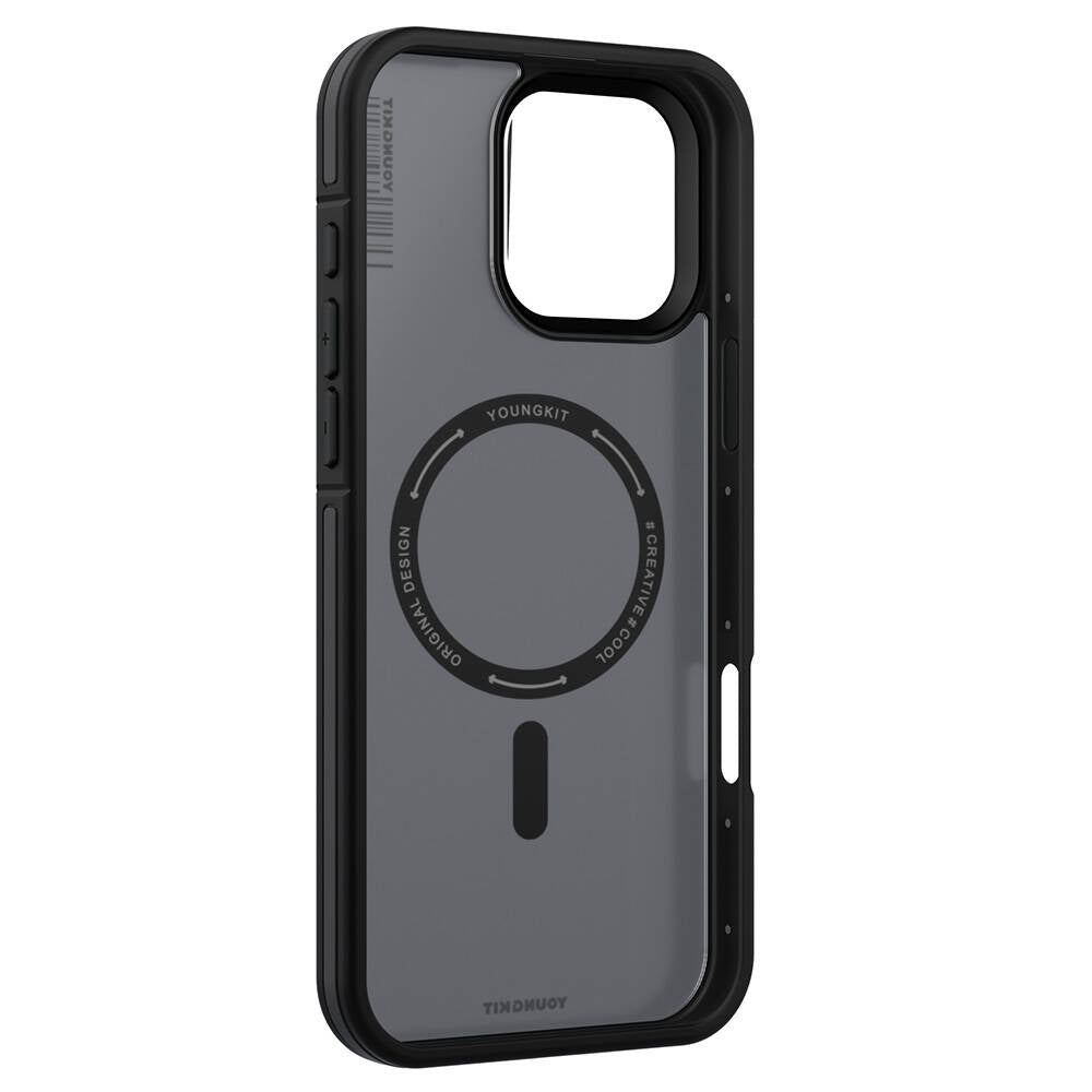 iPhone 16 Pro Kılıf M-safe Şarj Özellikli Youngkit Rock Sand Serisi Kapak