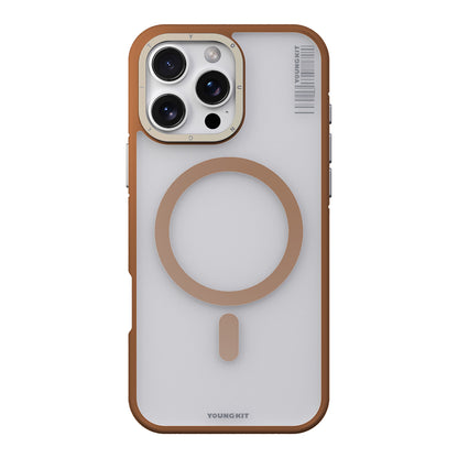 iPhone 16 Pro Kılıf M-safe Şarj Özellikli Youngkit Rock Sand Serisi Kapak