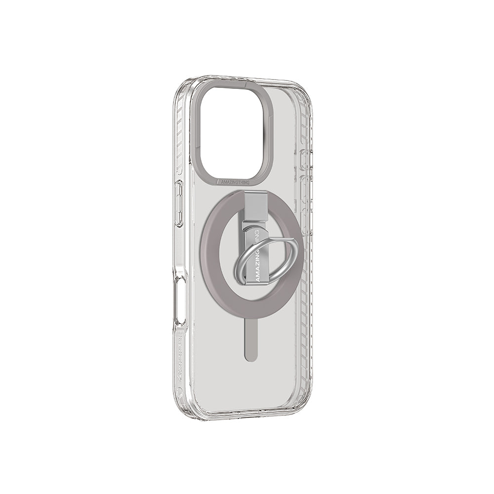 iPhone 16 Pro Kılıf M-safe Şarj Özellikli Yüzük Standlı Amazingthing Titan Pro Serisi Kapak