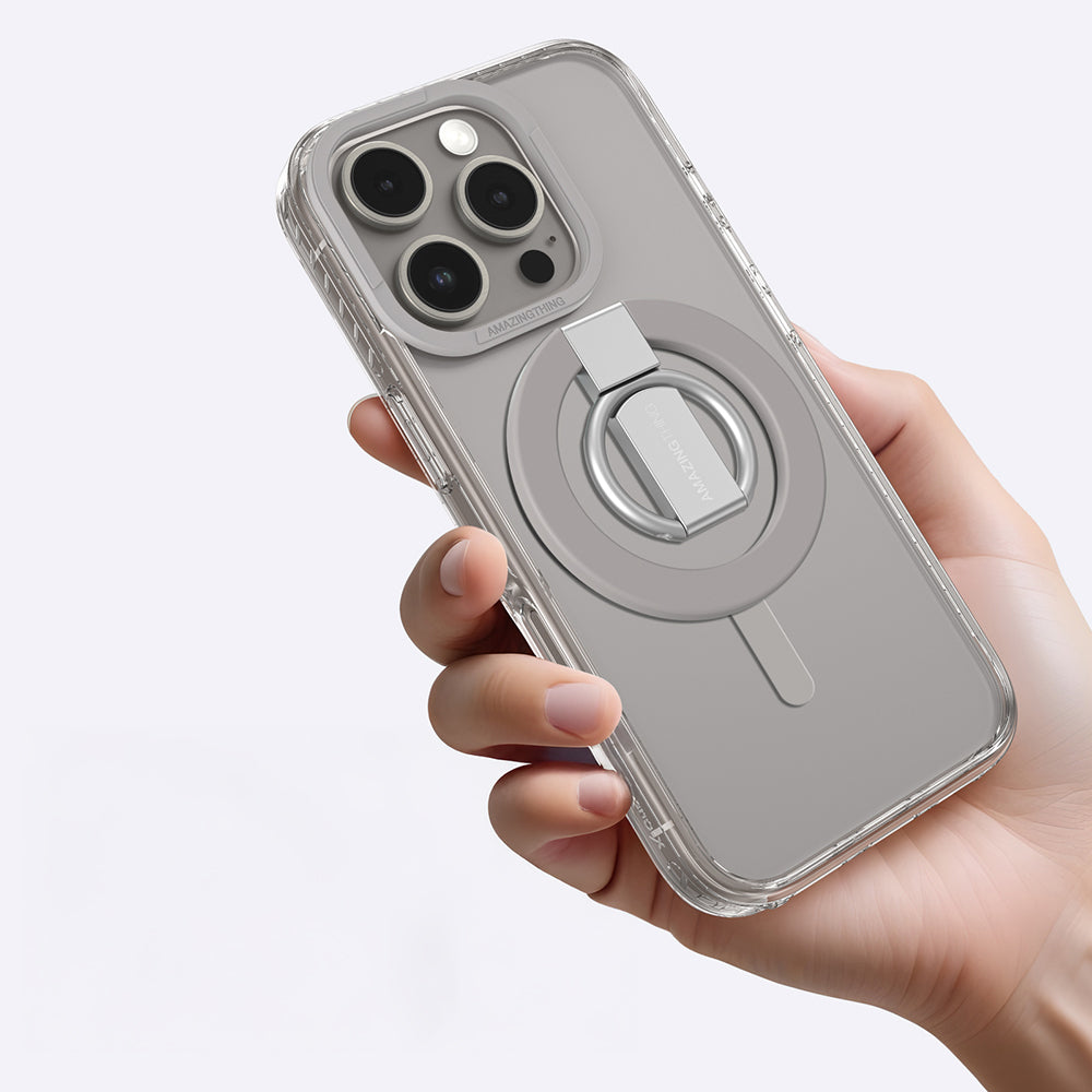 iPhone 16 Pro Kılıf M-safe Şarj Özellikli Yüzük Standlı Amazingthing Titan Pro Serisi Kapak