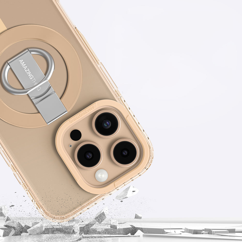 iPhone 16 Pro Kılıf M-safe Şarj Özellikli Yüzük Standlı Amazingthing Titan Pro Serisi Kapak