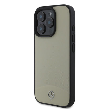 iPhone 16 Pro Kılıf Mercedes Benz Orjinal Lisanslı M-safe Şarj Özellikli Dokulu ve Düz Deri Kapak