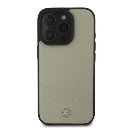 iPhone 16 Pro Kılıf Mercedes Benz Orjinal Lisanslı M-safe Şarj Özellikli Dokulu ve Düz Deri Kapak