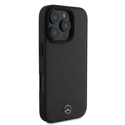 iPhone 16 Pro Kılıf Mercedes Benz Orjinal Lisanslı M-safe Şarj Özellikli Dokulu ve Düz Deri Kapak