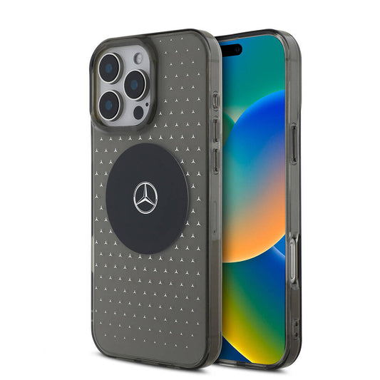 iPhone 16 Pro Kılıf Mercedes Benz Orjinal Lisanslı M-safe Şarj Özellikli Yıldız Desenli Transparan Kapak