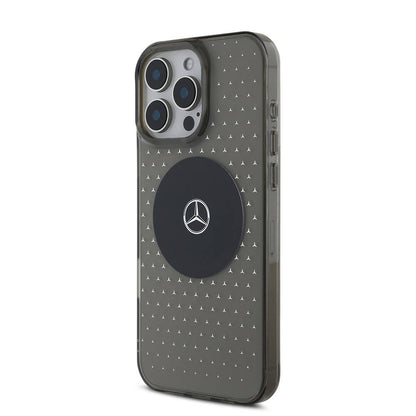 iPhone 16 Pro Kılıf Mercedes Benz Orjinal Lisanslı M-safe Şarj Özellikli Yıldız Desenli Transparan Kapak