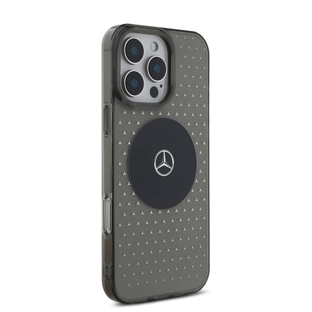 iPhone 16 Pro Kılıf Mercedes Benz Orjinal Lisanslı M-safe Şarj Özellikli Yıldız Desenli Transparan Kapak