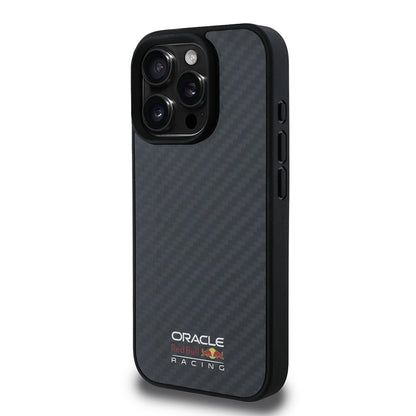 iPhone 16 Pro Kılıf Redbull Orjinal Lisanslı M-safe Şarj Özellikli Karbon Fiber Tasarımlı Parlayan Logolu Kapak