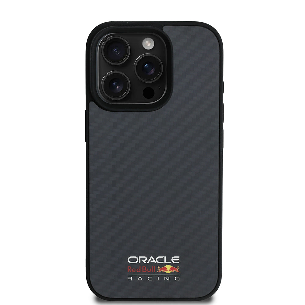 iPhone 16 Pro Kılıf Redbull Orjinal Lisanslı M-safe Şarj Özellikli Karbon Fiber Tasarımlı Parlayan Logolu Kapak
