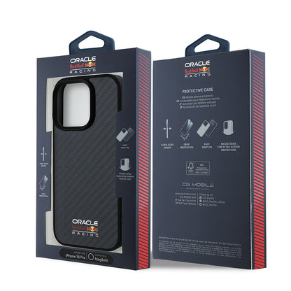 iPhone 16 Pro Kılıf Redbull Orjinal Lisanslı M-safe Şarj Özellikli Karbon Fiber Tasarımlı Parlayan Logolu Kapak