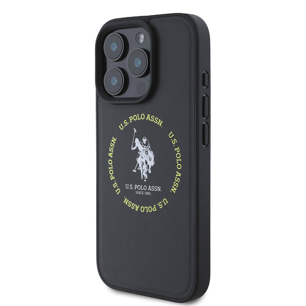 iPhone 16 Pro Kılıf U.S. Polo Assn. Orjinal Lisanslı M-safe Şarj Özellikli Circle ve Double Horse Logolu Deri Kapak