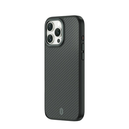 iPhone 16 Pro Kılıf Wiwu DCC-205 M-safe Şarj Özellikli Aramid Fiber Tasarım Kevlar Kapak