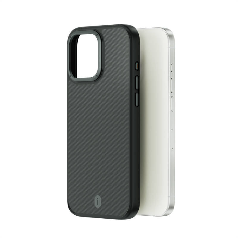 iPhone 16 Pro Kılıf Wiwu DCC-205 M-safe Şarj Özellikli Aramid Fiber Tasarım Kevlar Kapak