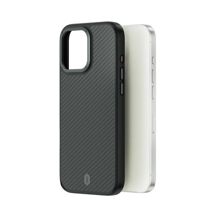 iPhone 16 Pro Kılıf Wiwu DCC-205 M-safe Şarj Özellikli Aramid Fiber Tasarım Kevlar Kapak