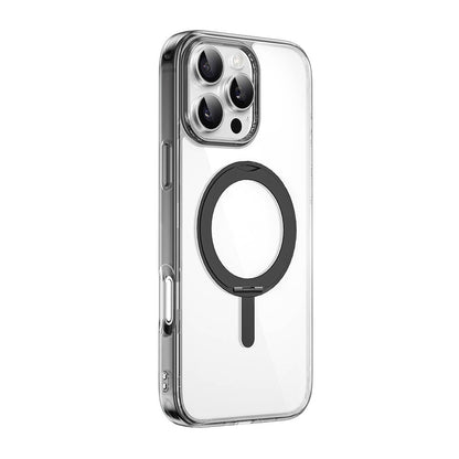 iPhone 16 Pro Kılıf Wiwu MCC-201 iShield Ultra Serisi M-safe Şarj Özellikli Standlı Crystal Sert PC Kapak