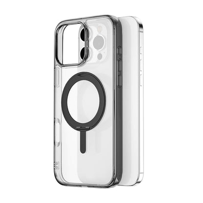 iPhone 16 Pro Kılıf Wiwu MCC-201 iShield Ultra Serisi M-safe Şarj Özellikli Standlı Crystal Sert PC Kapak