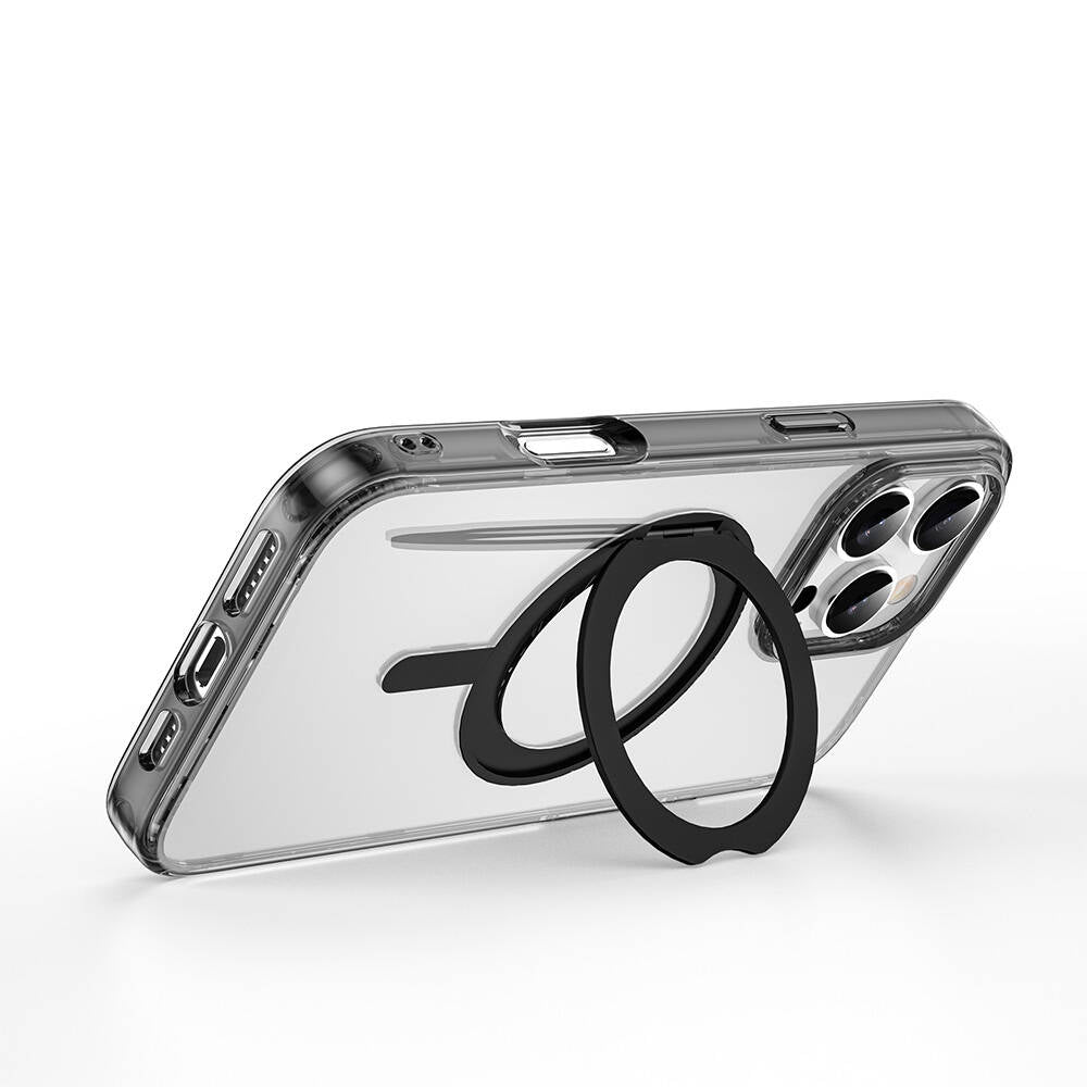 iPhone 16 Pro Kılıf Wiwu MCC-201 iShield Ultra Serisi M-safe Şarj Özellikli Standlı Crystal Sert PC Kapak