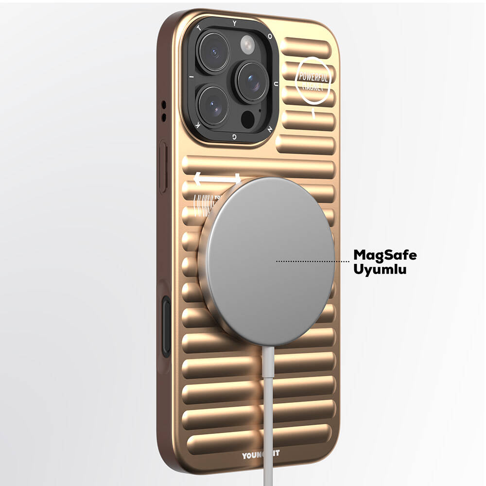 iPhone 16 Pro M-safe Şarj Özellikli Kılıf Mat Renkli Tasarım Youngkit Original Serisi Kapak