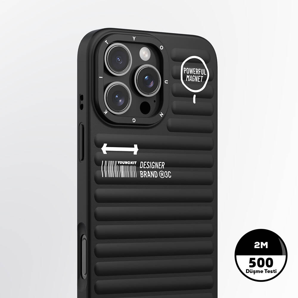 iPhone 16 Pro M-safe Şarj Özellikli Kılıf Mat Renkli Tasarım Youngkit Original Serisi Kapak