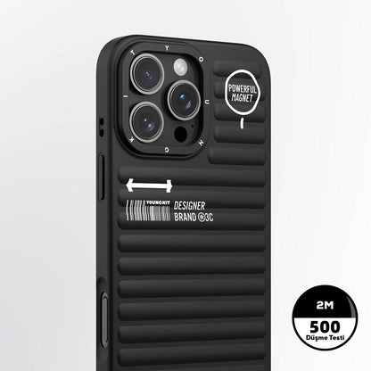 iPhone 16 Pro M-safe Şarj Özellikli Kılıf Mat Renkli Tasarım Youngkit Original Serisi Kapak