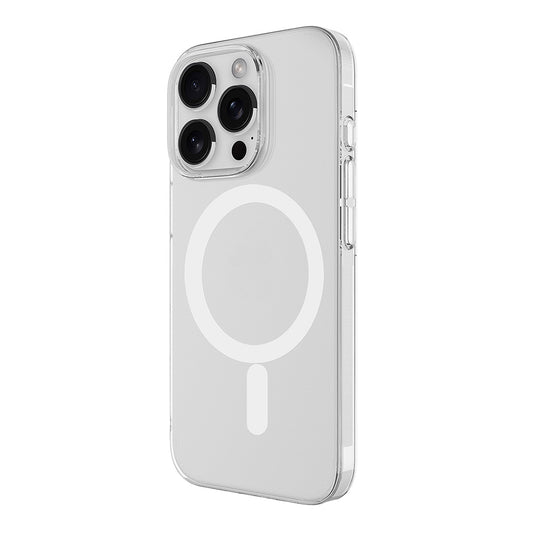 Apple iPhone 16 Pro Max Kamera Korumalı M-Safe Şarj Özellikli Şeffaf Zore London Sert PC Kapak