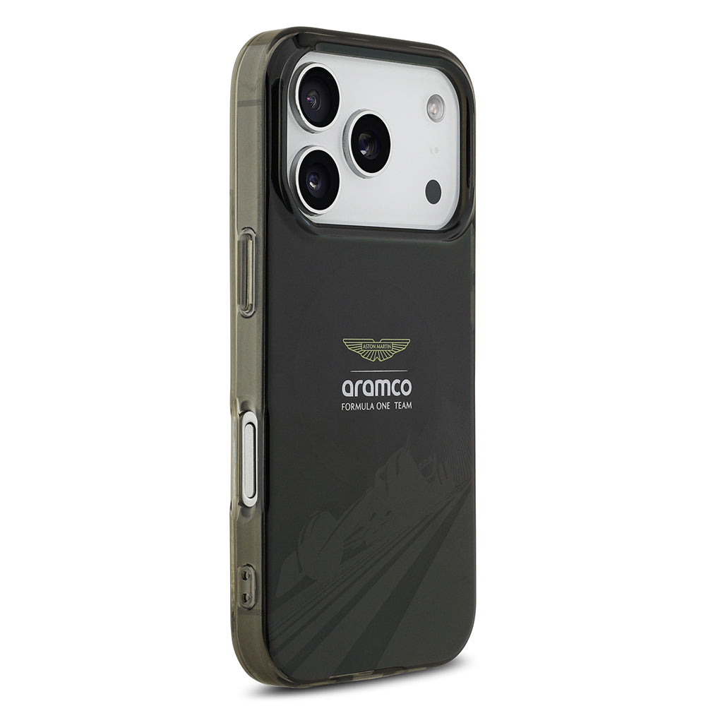 iPhone 17 Pro Kılıf Aston Martin Orjinal Lisanslı M-safe Şarj Özellikli IML Baskı Logolu Formula Tasarımlı Kapak